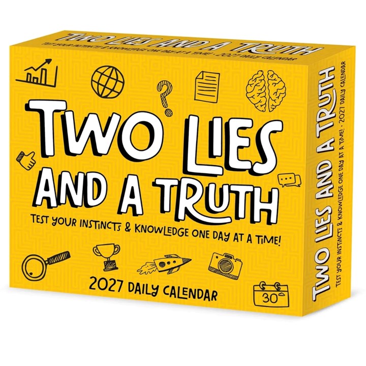 Two Lies and a Truth Desk Calendar 2027