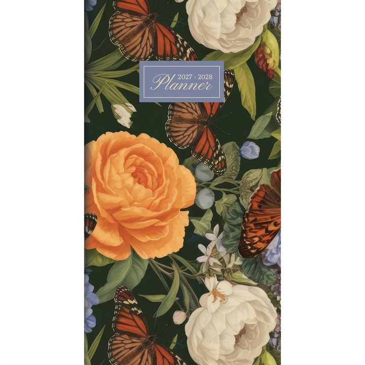 Vintage Blooms Monthly Slim Diary 2027 - 2028