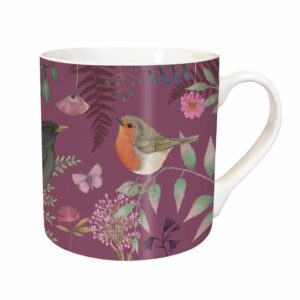 Vintage Garden Robin Tarka Mug