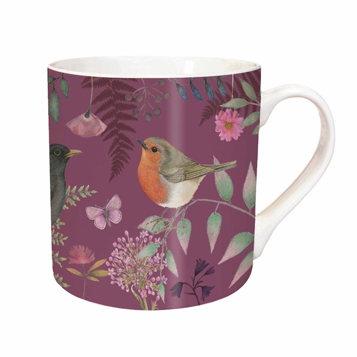 Vintage Garden Robin Tarka Mug