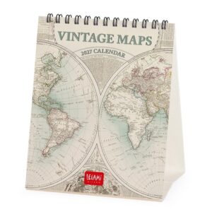 Vintage Maps Easel Desk Calendar 2027