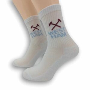 West Ham United FC 3 Pack Sports Socks - Size 4 - 6.5