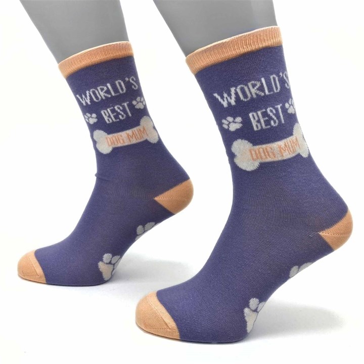 Worlds Best Dog Mum Socks - Size 4 - 8