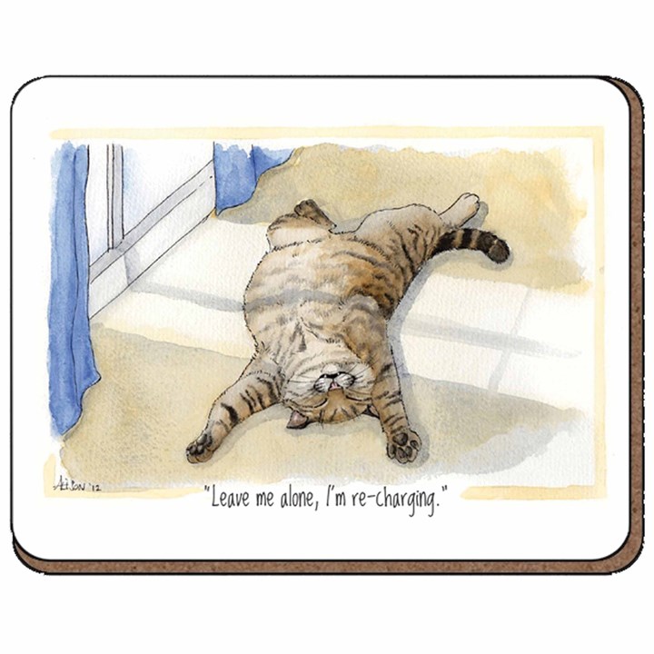 Alison's Animals Recharging Cat Coaster