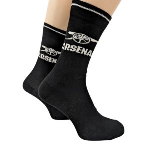 Arsenal FC Cannon Black & White Socks - Size 7 - 11