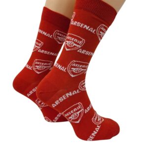 Arsenal FC Print Red Socks - Size 7 - 11