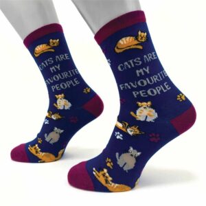 Cats Are My Favourite People Socks - Size 4 - 8