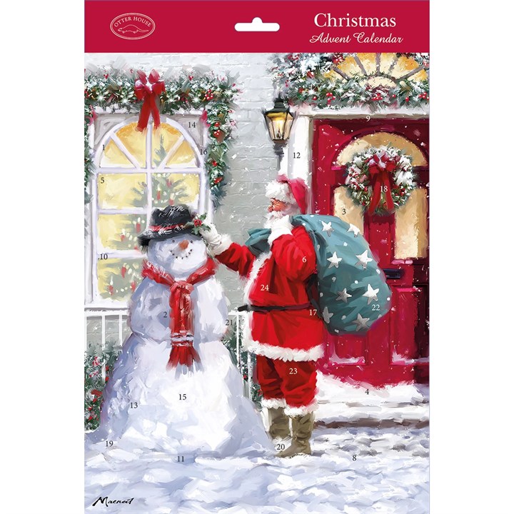 Father Christmas and Snowman Traditional Advent Calendar