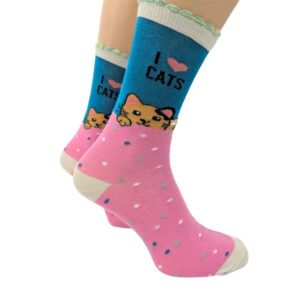I Heart Cats Socks - Size 4 - 8