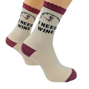I Need Wine Socks - Size 4 - 8