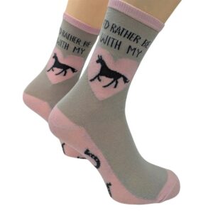 I'd Rather Be with My Horse Socks - Size 4 - 8