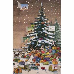Little Polar Bear Under Christmas Tree Traditional Advent Calendar