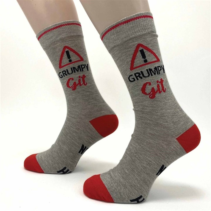 Warning Grumpy Git Socks - Size 7 - 11
