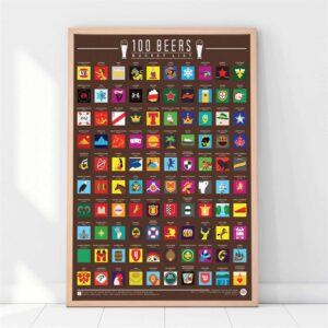 100 Beers Scratch Poster