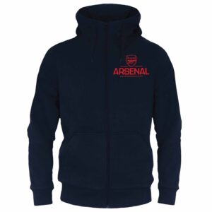 Arsenal FC Adult Navy Zip Hoodie Extra Large