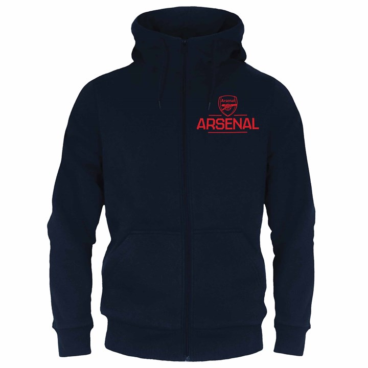 Arsenal FC Adult Navy Zip Hoodie Navy