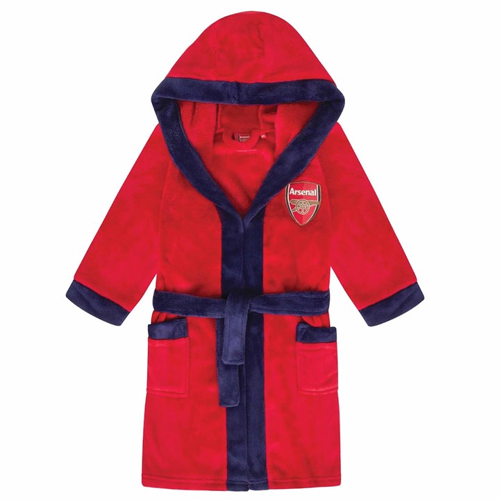 Arsenal FC Boys Red Hooded Dressing Gown 13 - 14 Years