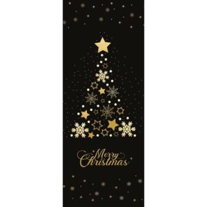 Black and Gold Tree Slim Calendar Gift Wrap Envelope