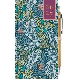 Floral Foil Slim Diary with Pen 2027