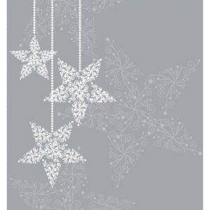 Grey Snowflakes Square Calendar Gift Wrap Envelope