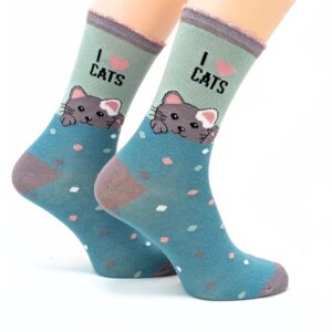I Heart Cats Socks - Size 4 - 8