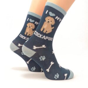 I Heart My Cockapoo Socks - Size 4 - 8