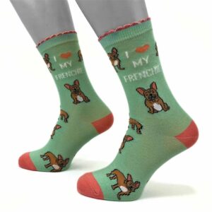 I Heart My Frenchie Socks - Size 5 - 8