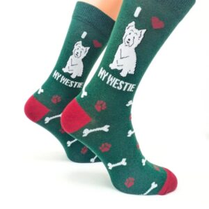 I Heart My Westie Socks - Size 6 - 9