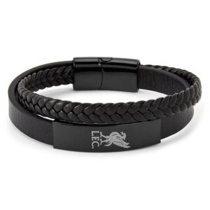 Liverpool FC Engraved Leather Bracelet with Gift Box