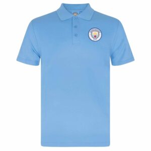 Manchester City FC Adult Sky Blue Polo Shirt Medium