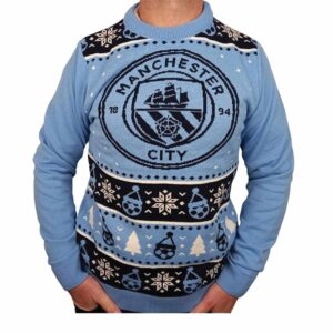Manchester City FC Christmas Jumper Large