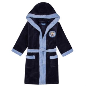 Manchester City FC Kids Navy Hooded Dressing Gown 5 - 6 Years