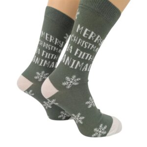 Merry Christmas Ya Filthy Animal Socks - Size 7 - 11