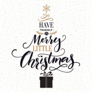 Merry Little Christmas Mini Calendar Gift Wrap Envelope