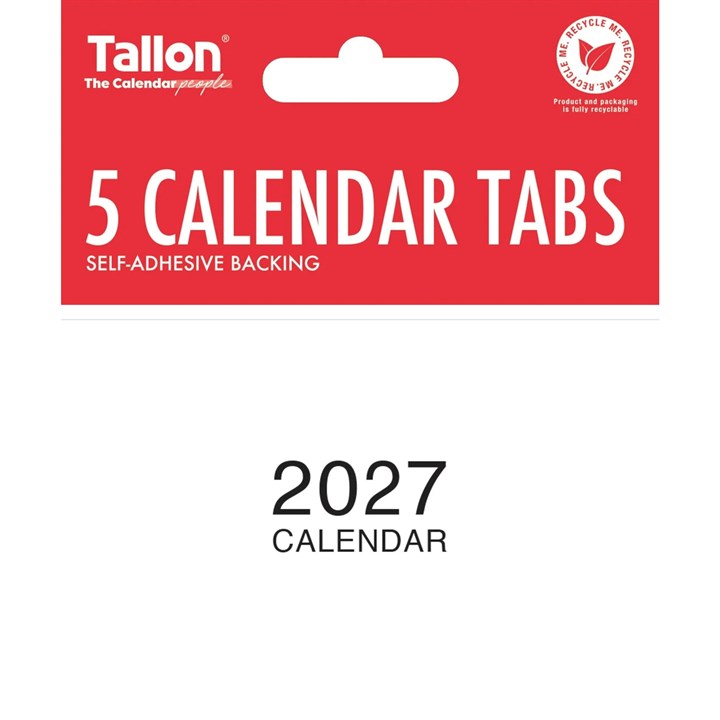 Mini Calendar Tabs 5 Pack 2027