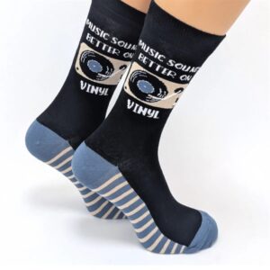 Music Sounds Better on Vinyl Socks - Size 7 - 11