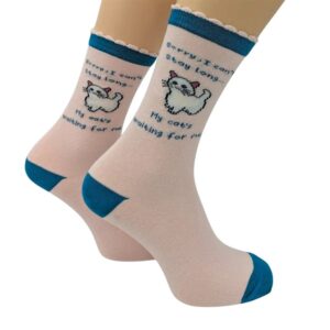 My Cat's Waiting for Me Socks - Size 4 - 8