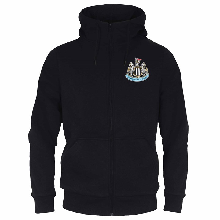Newcastle United FC Adult Black Zip Hoodie XL