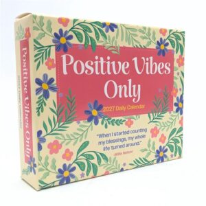 Positive Vibes Only Desk Calendar 2027