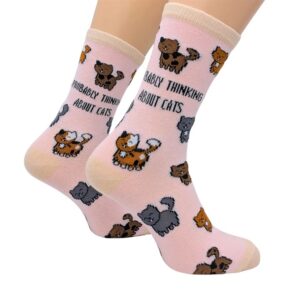 Probably Thinking About Cats Socks - Size 4 - 8