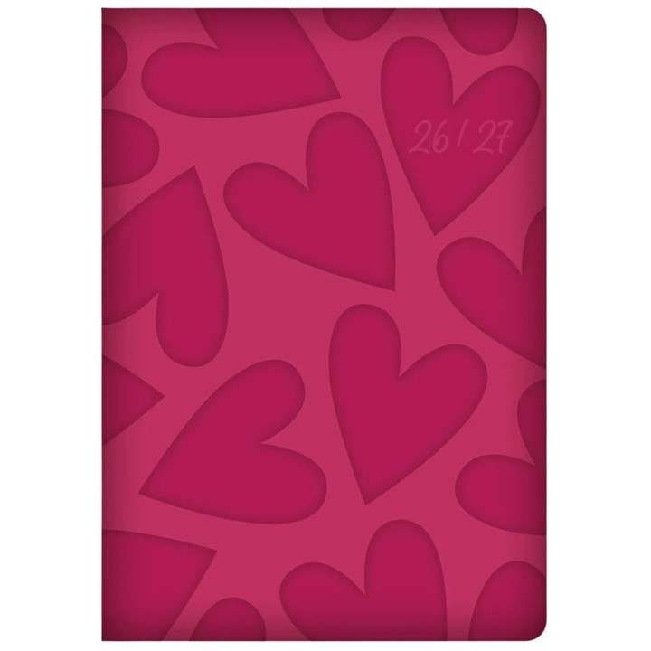 Red Hearts Academic A5 Diary 2026 - 2027