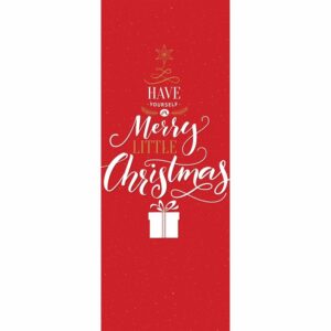 Red Merry Little Christmas Slim Calendar Gift Wrap Envelope
