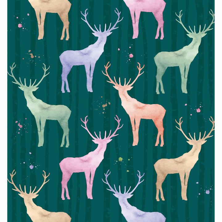 Reindeer Square Calendar Gift Wrap Envelope
