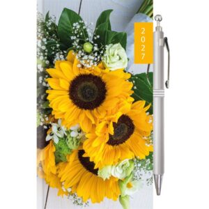 Sunflowers Photograph Slim Diary with Pen 2027