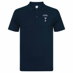 Tottenham Hotspur FC Adult Navy Crest Polo T-Shirt Extra Large