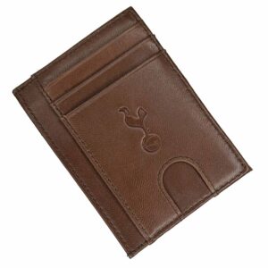 Tottenham Hotspur FC Brown Leather Card Holder