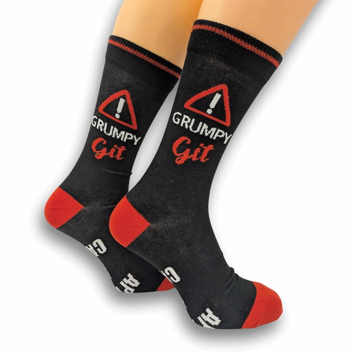 Warning Grumpy Git Socks - Size 7 - 11