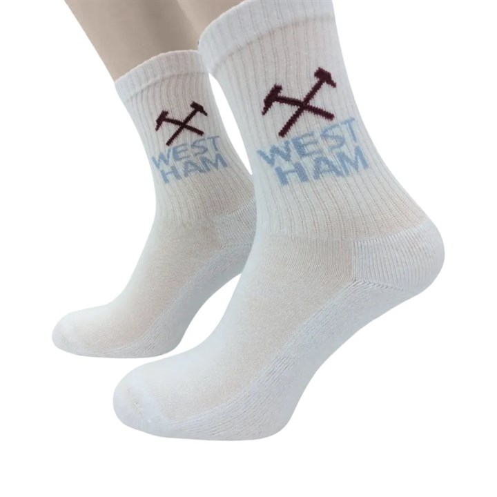 West Ham United FC 3 Pack Sports Socks - Size 4 - 6.5