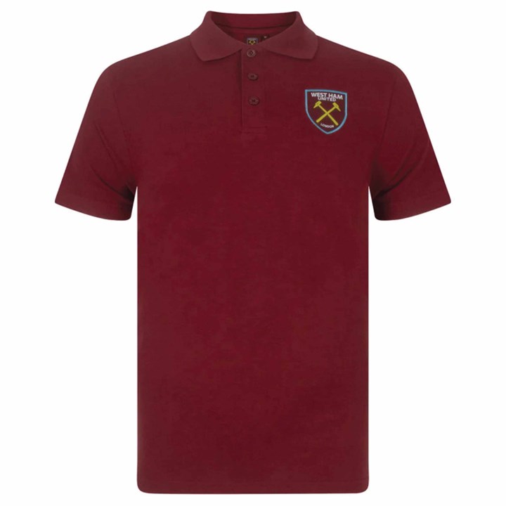 West Ham United FC Adult Claret Polo Shirt Extra Large