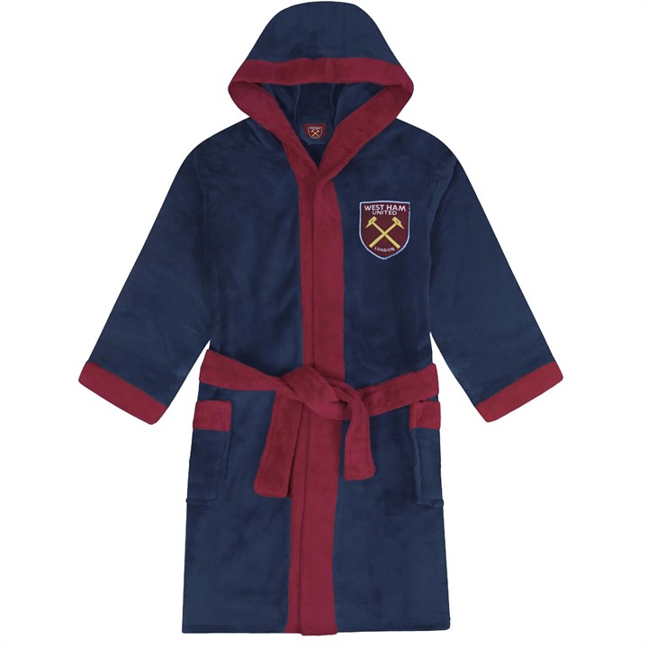 West Ham United FC Kids Hooded Dressing Gown 3 - 4 Years
